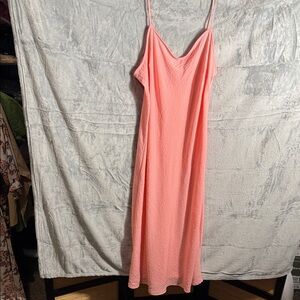 Studio NWT Coral pink slip‎ style Dress women’s size XL lightweight